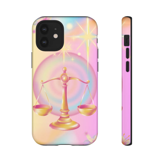 Libra Zodiac Phone Case — Pastel Scales Astrology iPhone Cover